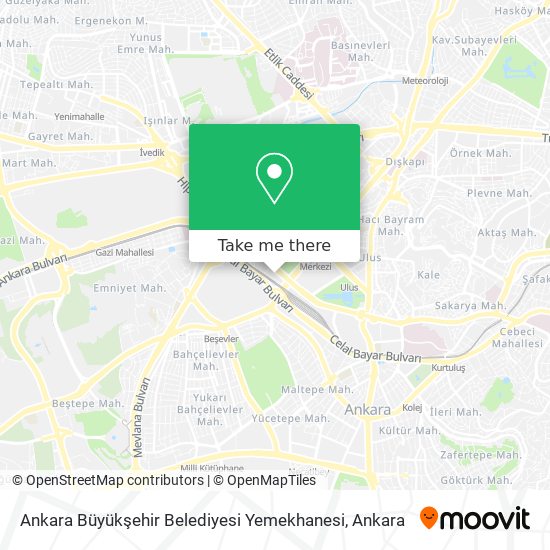 Ankara Büyükşehir Belediyesi Yemekhanesi map