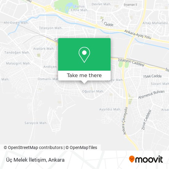 Üç Melek İletişim map