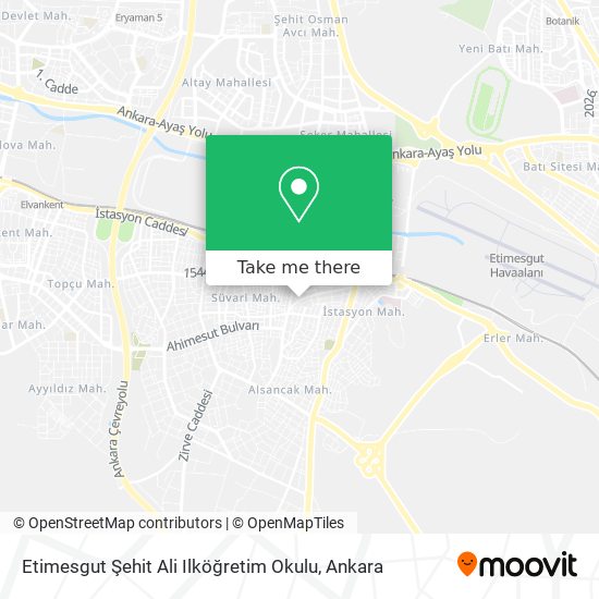 Etimesgut Şehit Ali Ilköğretim Okulu map