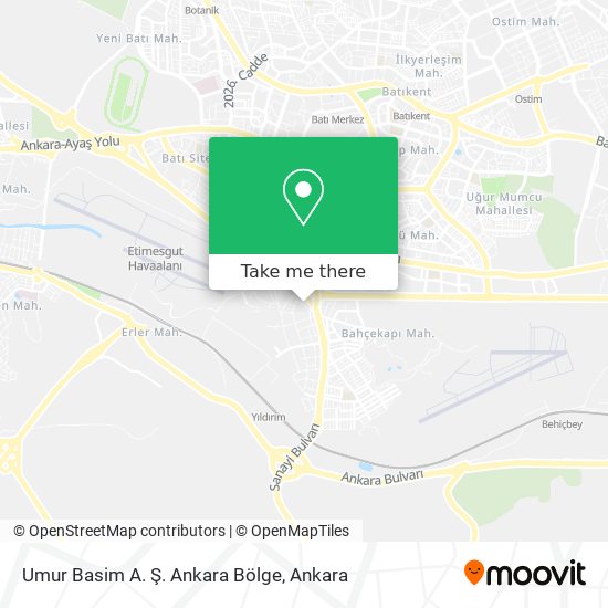 Umur Basim A. Ş. Ankara Bölge map