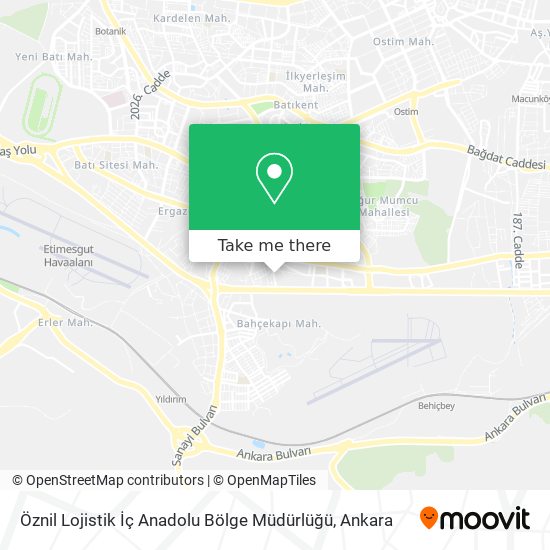 Öznil Lojistik İç Anadolu Bölge Müdürlüğü map