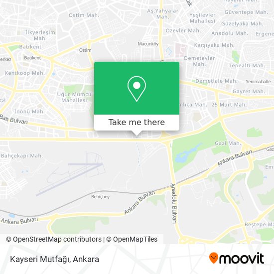 Kayseri Mutfağı map