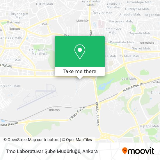 Tmo Laboratuvar Şube Müdürlüğü map