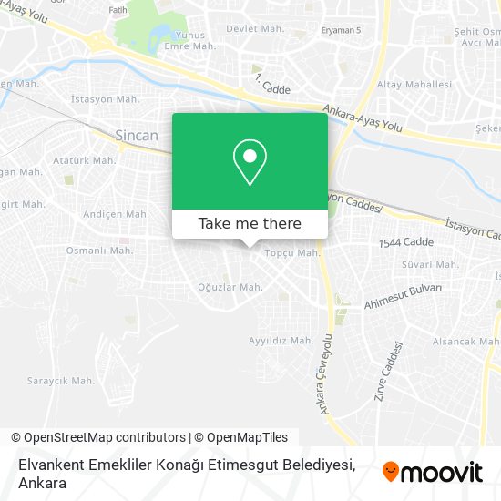 Elvankent Emekliler Konağı Etimesgut Belediyesi map