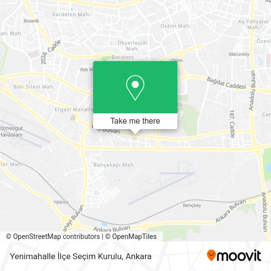 Yenimahalle İlçe Seçim Kurulu map
