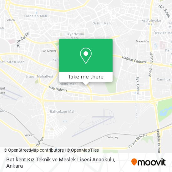 Batıkent Kız Teknik ve Meslek Lisesi Anaokulu map