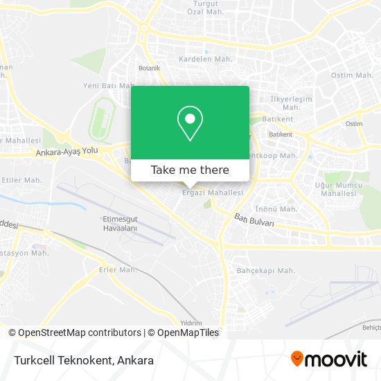 Turkcell Teknokent map