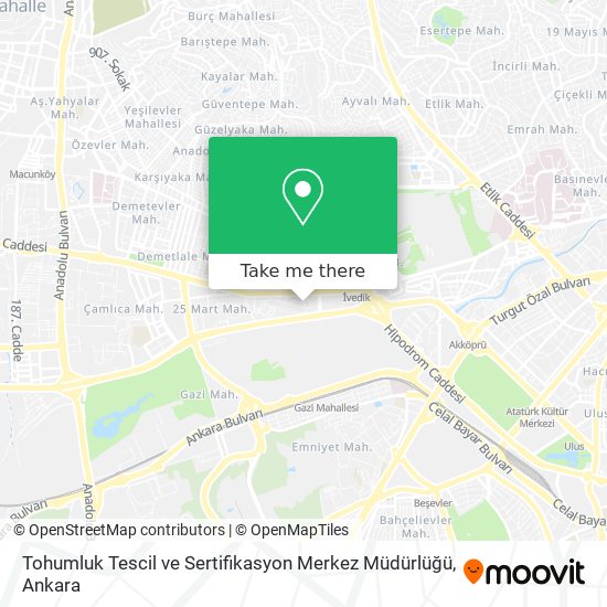 Tohumluk Tescil ve Sertifikasyon Merkez Müdürlüğü map