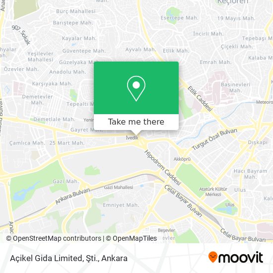 Açikel Gida Limited, Şti. map