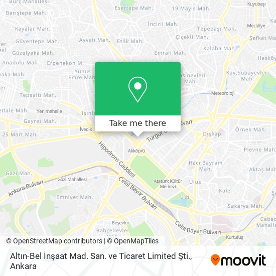 Altın-Bel İnşaat Mad. San. ve Ticaret Limited Şti. map