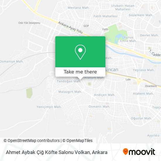 Ahmet Aybak Çiğ Köfte Salonu Volkan map