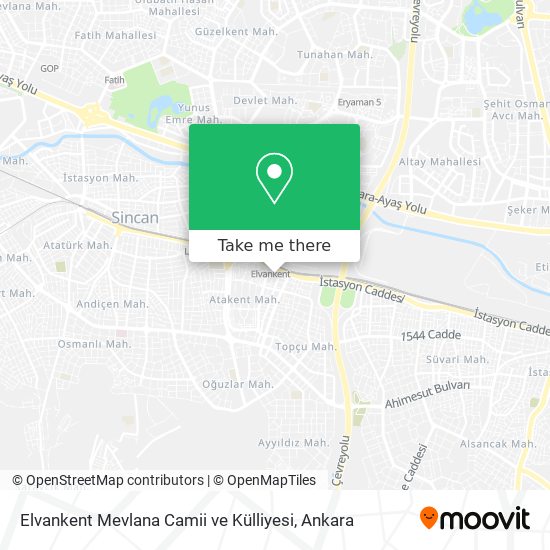 Elvankent Mevlana Camii ve Külliyesi map