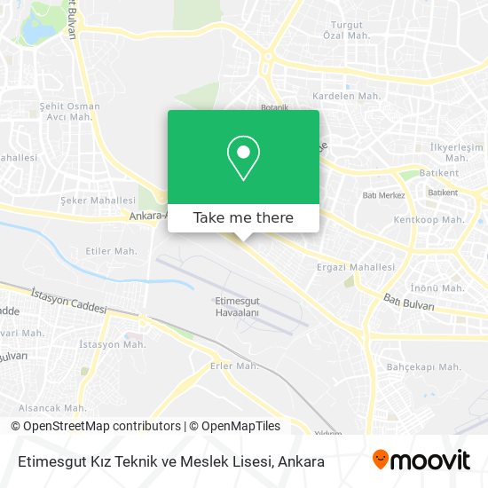 Etimesgut Kız Teknik ve Meslek Lisesi map