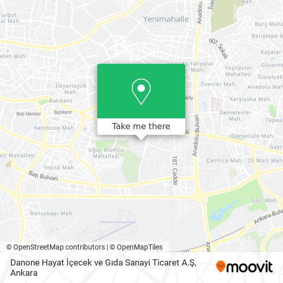 Danone Hayat İçecek ve Gıda Sanayi Ticaret A.Ş map