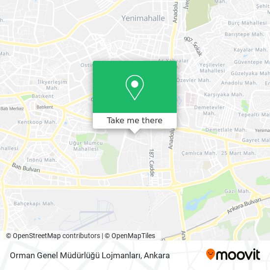 Orman Genel Müdürlüğü Lojmanları map