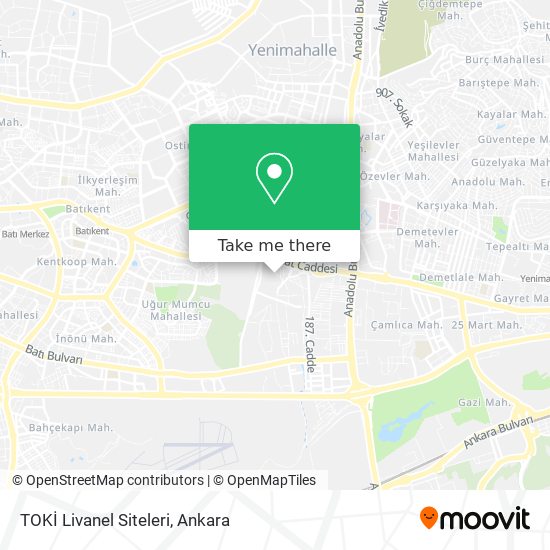 TOKİ Livanel Siteleri map