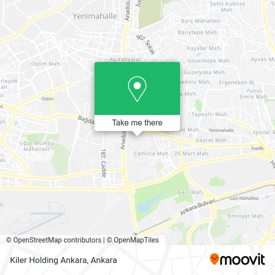 Kiler Holding Ankara map