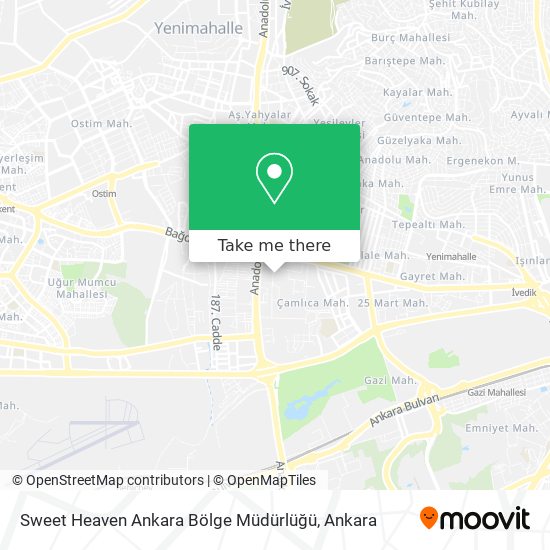 Sweet Heaven Ankara Bölge Müdürlüğü map