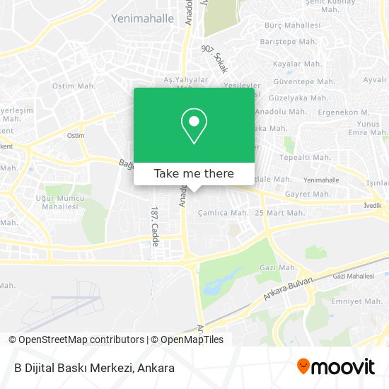B Dijital Baskı Merkezi map