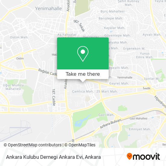 Ankara Kulubu Dernegi Ankara Evi map