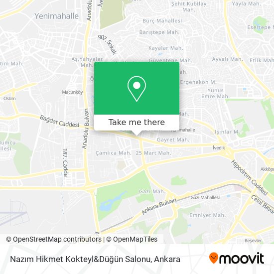Nazım Hikmet Kokteyl&Düğün Salonu map