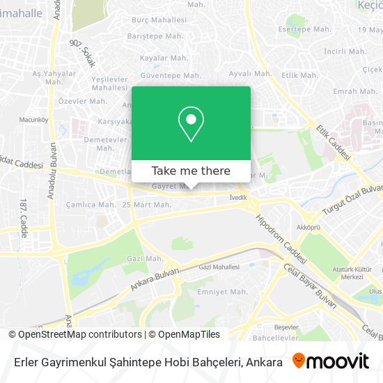 Erler Gayrimenkul Şahintepe Hobi Bahçeleri map