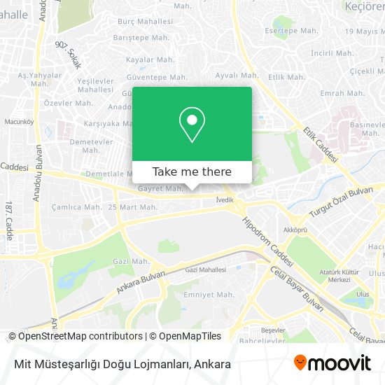 Mit Müsteşarlığı Doğu Lojmanları map