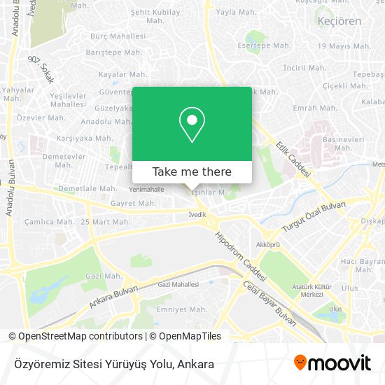 Özyöremiz Sitesi Yürüyüş Yolu map