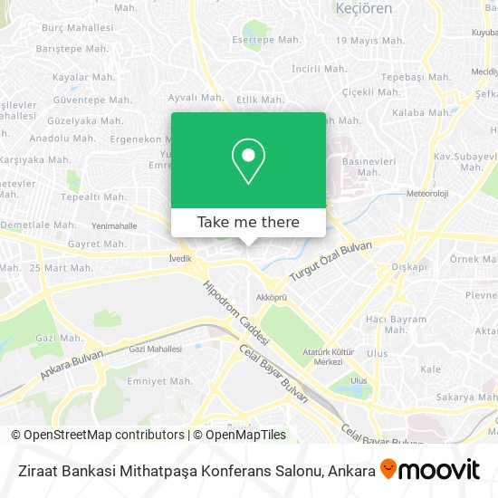 Ziraat Bankasi Mithatpaşa Konferans Salonu map