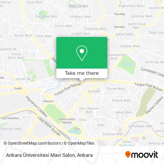 Ankara Üniversitesi Mavi Salon map