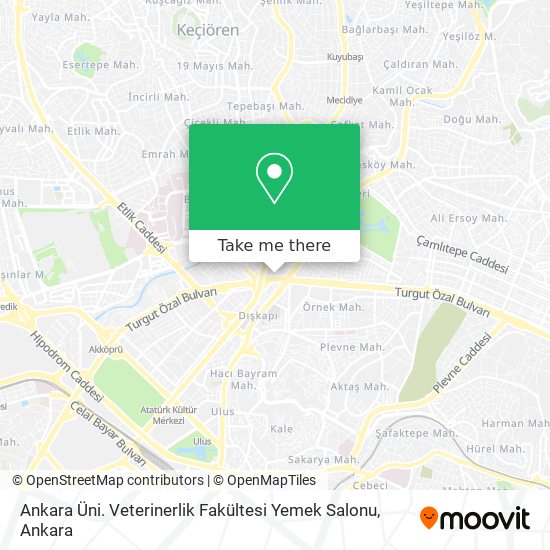 Ankara Üni. Veterinerlik Fakültesi Yemek Salonu map