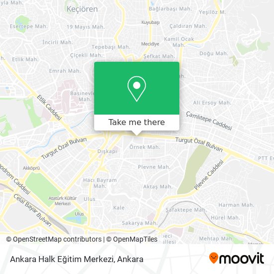 Ankara Halk Eğitim Merkezi map