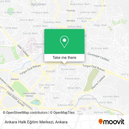 Ankara Halk Eğitim Merkezi map