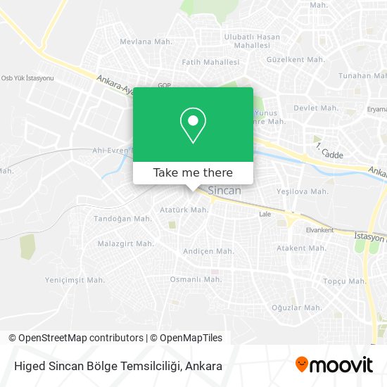 Higed Sincan Bölge Temsilciliği map