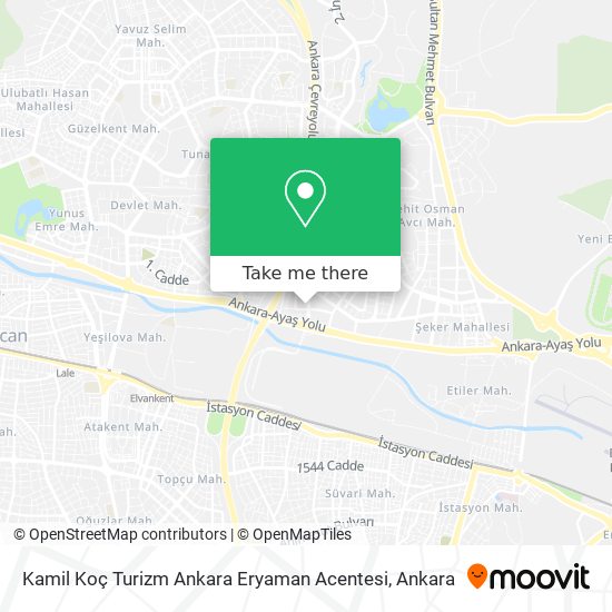Kamil Koç Turizm Ankara Eryaman Acentesi map
