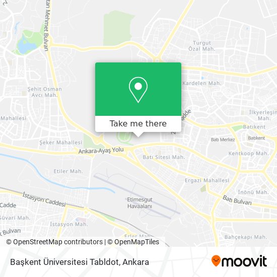 Başkent Üniversitesi Tabldot map