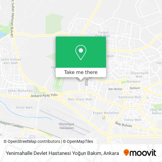 Yenimahalle Devlet Hastanesi Yoğun Bakım map