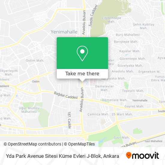 Yda Park Avenue Sitesi Küme Evleri J-Blok map