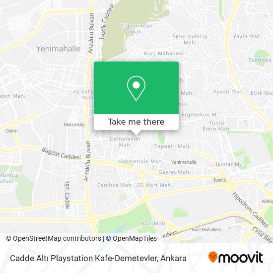 Cadde Altı Playstation Kafe-Demetevler map