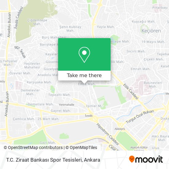 T.C. Ziraat Bankası Spor Tesisleri map