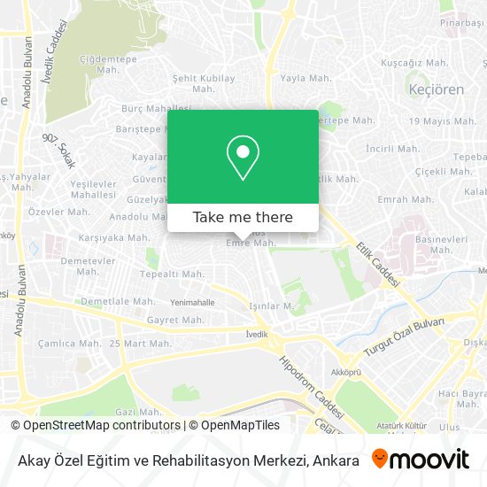 Akay Özel Eğitim ve Rehabilitasyon Merkezi map