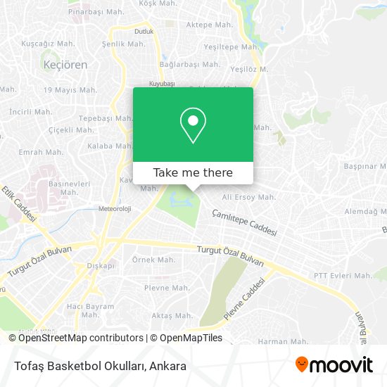 Tofaş Basketbol Okulları map