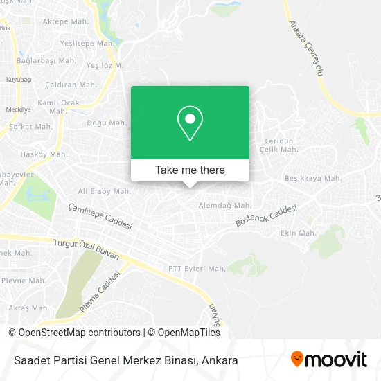 Saadet Partisi Genel Merkez Binası map