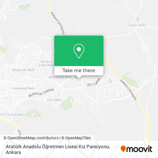 Atatürk Anadolu Öğretmen Lisesi Kız Pansiyonu map