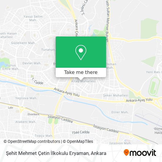 Şehit Mehmet Çetin İlkokulu Eryaman map