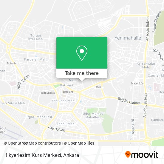 Ilkyerlesim Kurs Merkezi map