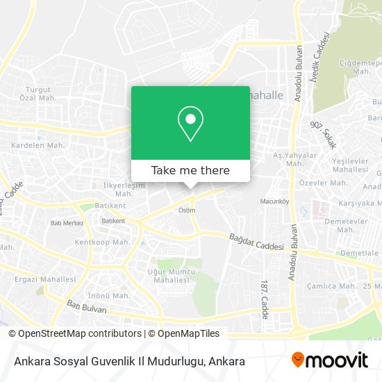 Ankara Sosyal Guvenlik Il Mudurlugu map