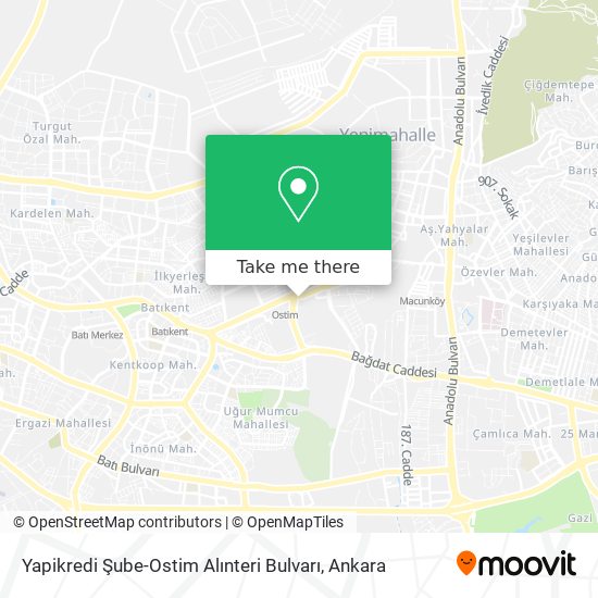 Yapikredi Şube-Ostim Alınteri Bulvarı map