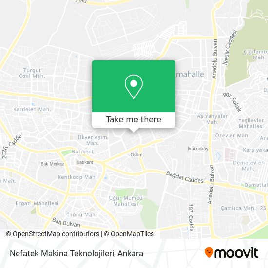 Nefatek Makina Teknolojileri map