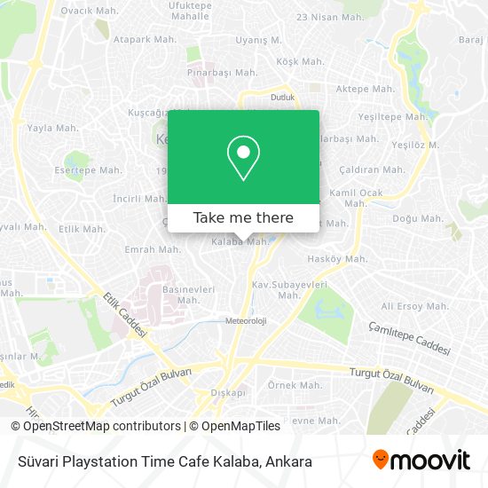 Süvari Playstation Time Cafe Kalaba map
